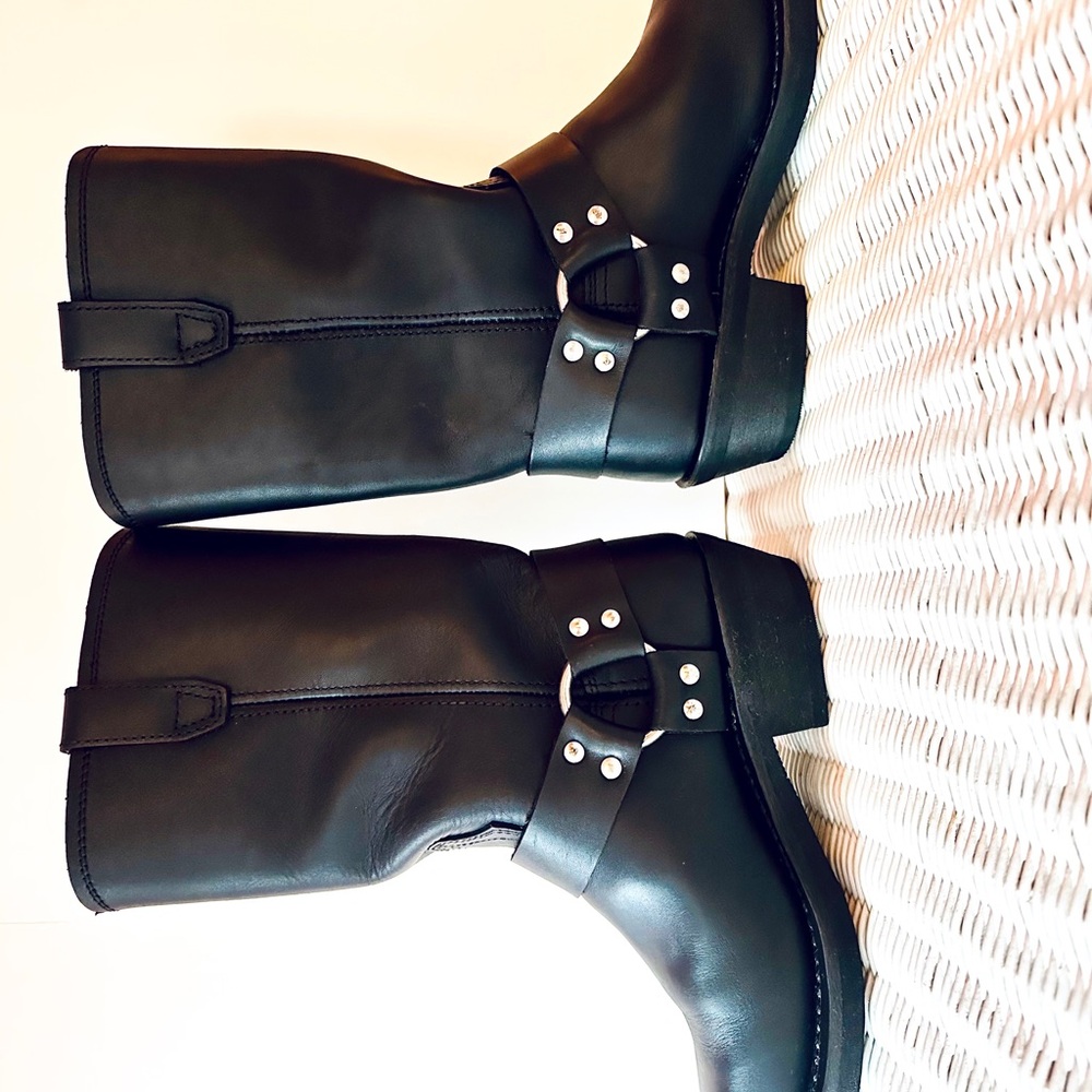 Dingo Molly Harness Boots Black Leather, Women’s 8.5 - Picture 4 of 9
